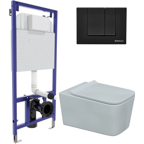 Инсталляция Berges Wasserhaus Novum с подвесным унитазом Floe Rimless 043230 фото 