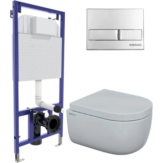 Инсталляция Berges Wasserhaus Novum с подвесным унитазом Ego Rimless 043231 фото 