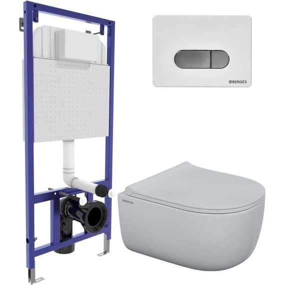 Инсталляция Berges Wasserhaus Novum с подвесным унитазом Ego Rimless 047237 фото 