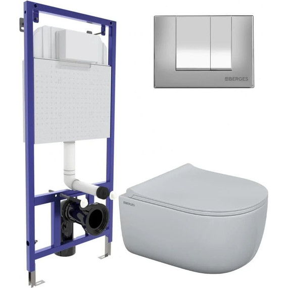 Инсталляция Berges Wasserhaus Novum с подвесным унитазом Ego Rimless 047243 фото 