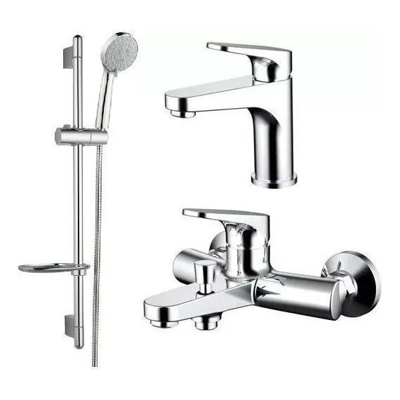 Набор смесителей 3 в 1 для ванны Bravat Eler фото 