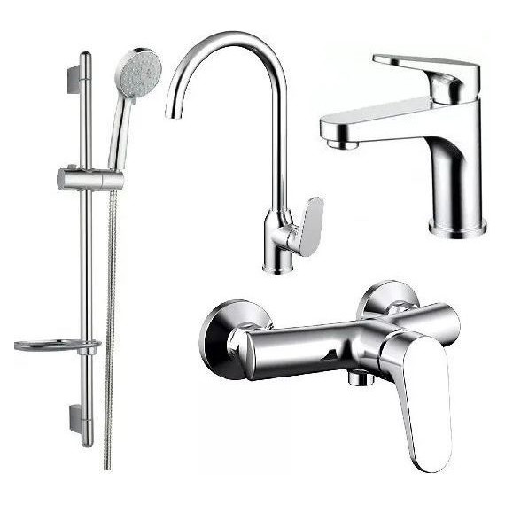 Набор смесителей 4 в 1 для душа Bravat Eler фото 