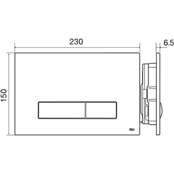 Кнопка смыва Oli Glame Olipure (механическая) 139179/192905, хром глянцевый фото 2