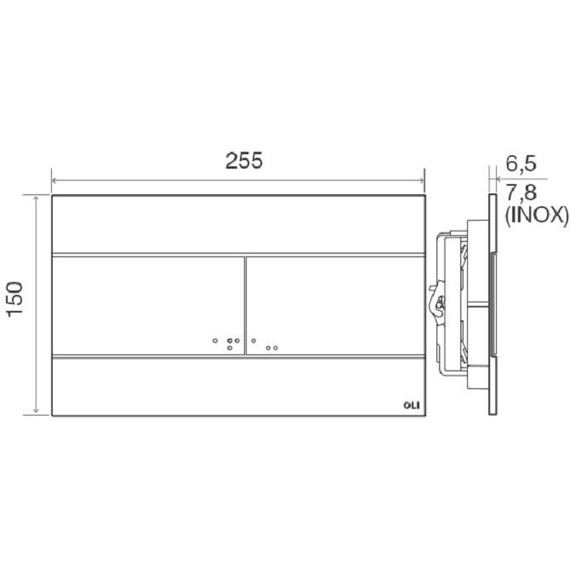 Кнопка смыва Oli Slim (механическая) 659044, хром глянцевый фото 2