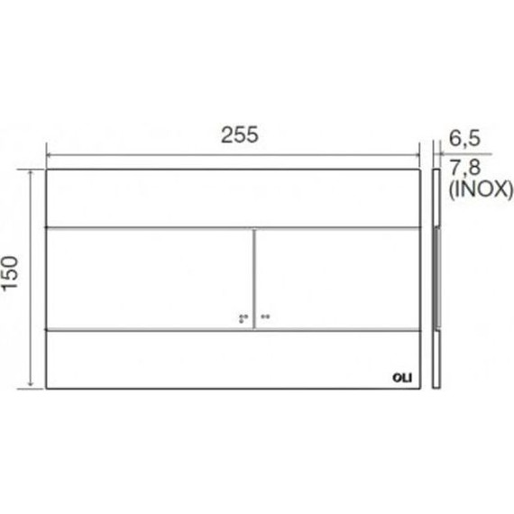 Кнопка смыва Oli Slim (механическая) 659046, хром матовый фото 2