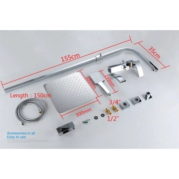 Душевая стойка со смесителем GAPPO G07 G2407-11 - 4 Душевая стойка со смесителем GAPPO G07 G2407-11 фото 4
