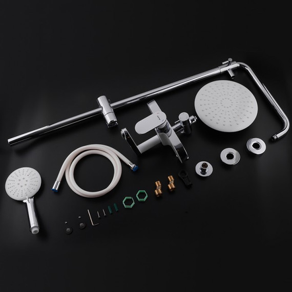 Душевая стойка Gappo Furai G2419-8, белый/хром - 6 Душевая стойка Gappo Furai G2419-8, белый/хром фото 6