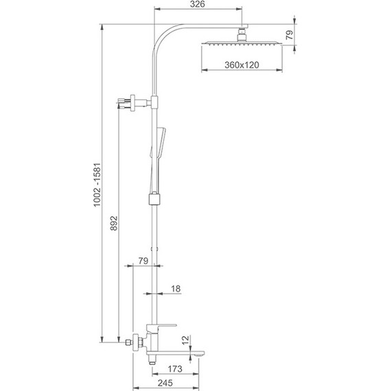 Душевая стойка Gappo G2483-8, белый/хром - 2 Душевая стойка Gappo G2483-8, белый/хром фото 2