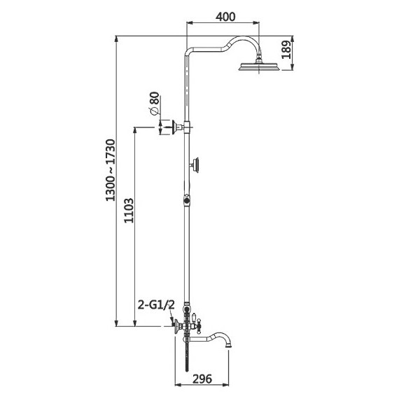 Душевая стойка Gappo G2489-4, бронза - 3 Душевая стойка Gappo G2489-4, бронза фото 3
