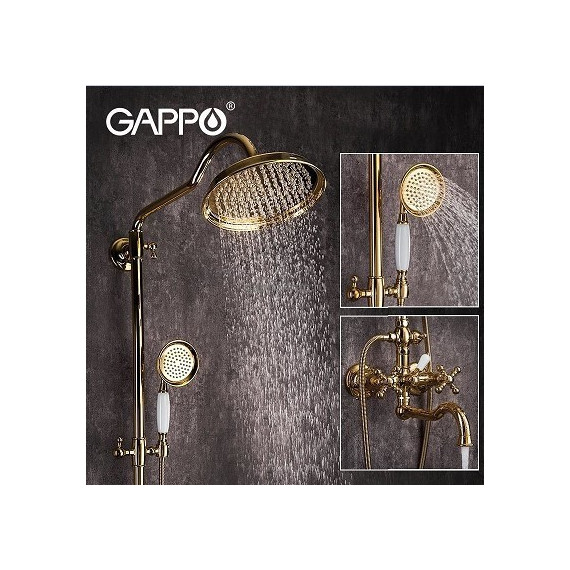 Душевая стойка Gappo G2489-6, золото - 2 Душевая стойка Gappo G2489-6, золото фото 2