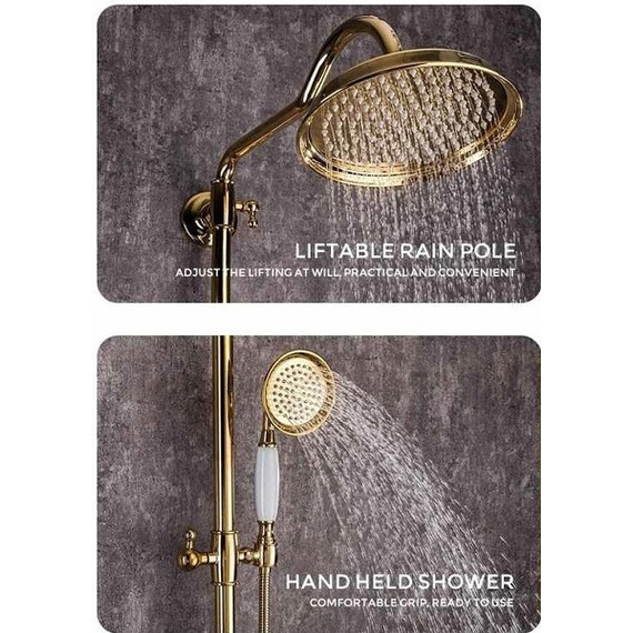 Душевая стойка Gappo G2489-6, золото - 3 Душевая стойка Gappo G2489-6, золото фото 3