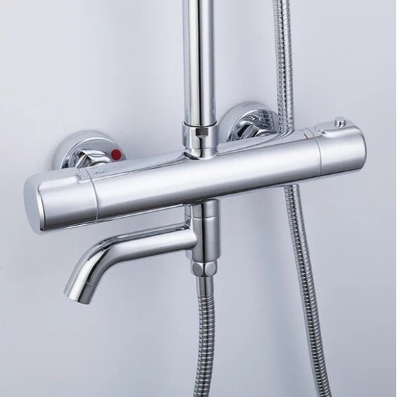 Душевая стойка с термостатом Gappo G2490, Цвет производителя: хром - 5 Душевая стойка с термостатом Gappo G2490, Цвет производителя: хром фото 5