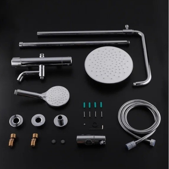 Душевая стойка с термостатом Gappo G2490, Цвет производителя: хром - 7 Душевая стойка с термостатом Gappo G2490, Цвет производителя: хром фото 7