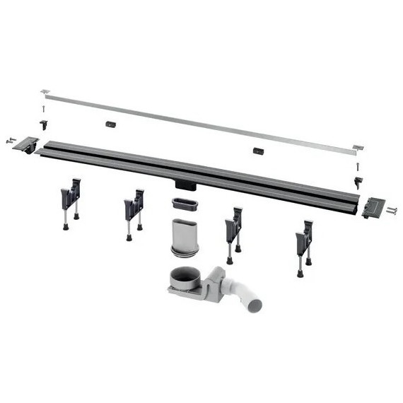 Трап Viega Advantix Vario 704353, обрезной в комплекте с матовой дизайн-вставкой, размером 300-1200 мм. фото 4