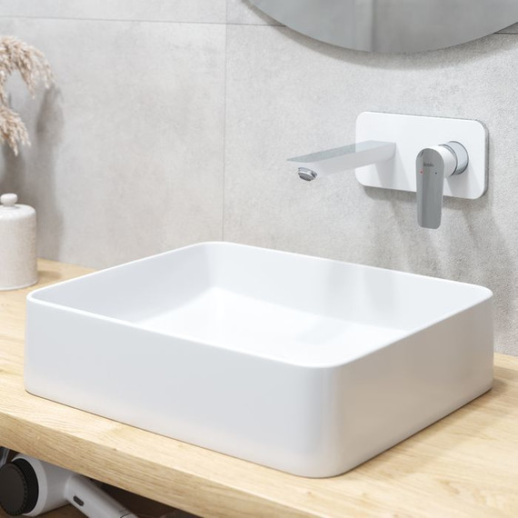 Смеситель для раковины настенный Iddis Cloud CLOSB00i65, белый фото 2