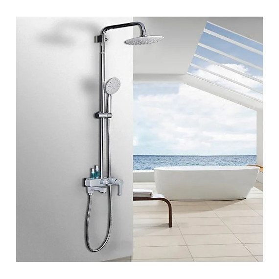 Душевая стойка Gappo Tomahawk G2402-8, белый/хром - 2 Душевая стойка Gappo Tomahawk G2402-8, белый/хром фото 2