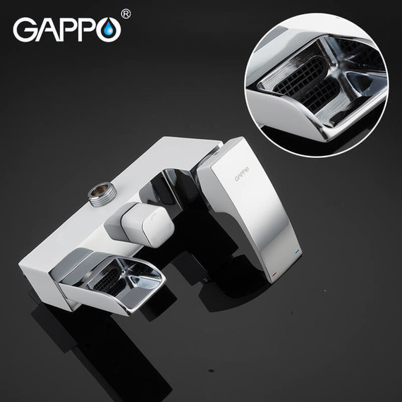 Душевая стойка Gappo Jacob G2407-30, белый/хром - 5 Душевая стойка Gappo Jacob G2407-30, белый/хром фото 5