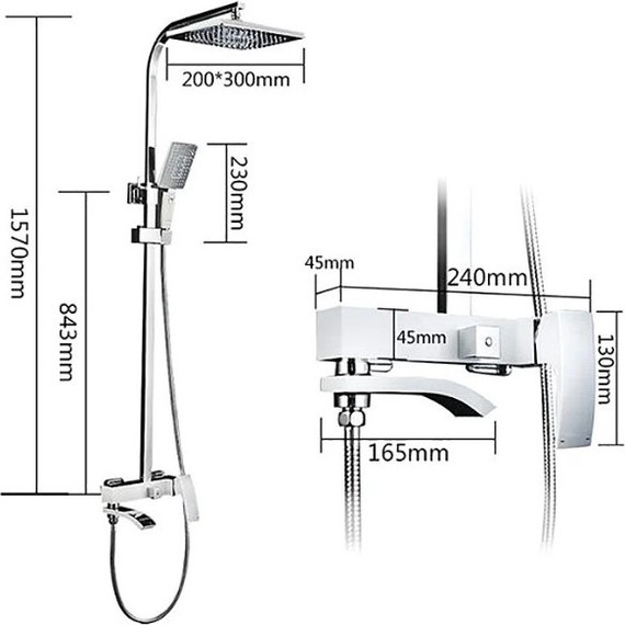 Душевая стойка Gappo Jacob G2407-8, белый/хром - 10 Душевая стойка Gappo Jacob G2407-8, белый/хром фото 10