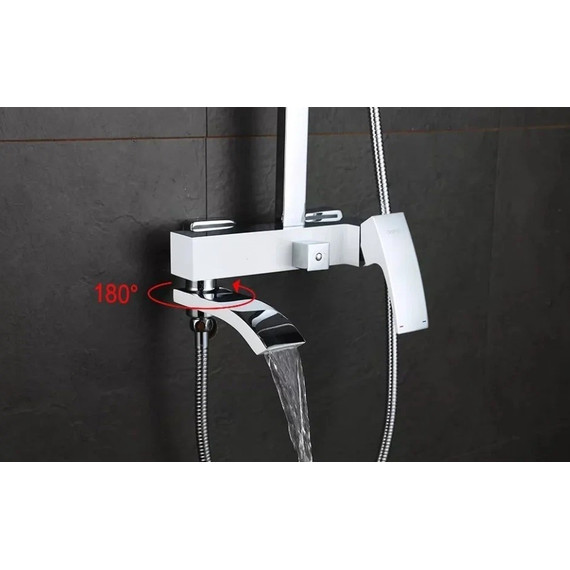 Душевая стойка Gappo Jacob G2407-8, белый/хром - 4 Душевая стойка Gappo Jacob G2407-8, белый/хром фото 4