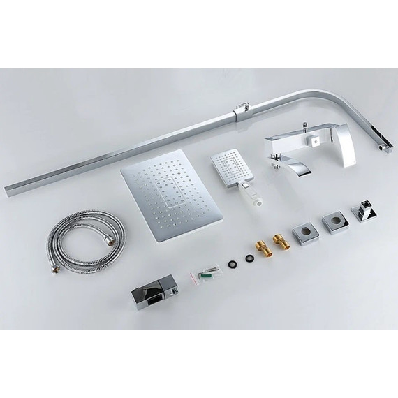 Душевая стойка Gappo Jacob G2407-8, белый/хром - 9 Душевая стойка Gappo Jacob G2407-8, белый/хром фото 9