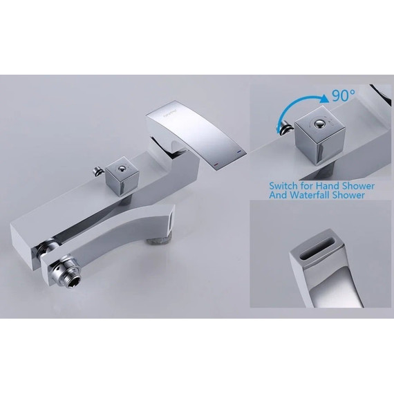 Душевая стойка Gappo Jacob G2407-8, белый/хром - 6 Душевая стойка Gappo Jacob G2407-8, белый/хром фото 6