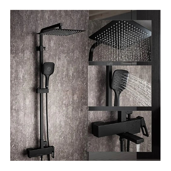 Душевая стойка Gappo G2417-6, черный - 2 Душевая стойка Gappo G2417-6, черный фото 2