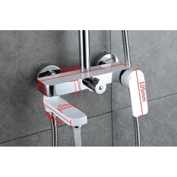 Душевая стойка Gappo Noar G2448, белый/хром - 7 Душевая стойка Gappo Noar G2448, белый/хром фото 7