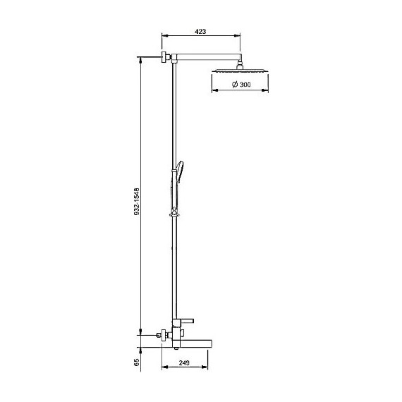 Душевая стойка Gappo Atalantic G2481, черный/хром - 9 Душевая стойка Gappo Atalantic G2481, черный/хром фото 9