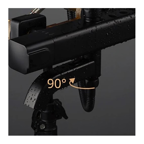 Душевая стойка с термостатом Gappo G2491-6, черный, Цвет производителя: чёрный - 4 Душевая стойка с термостатом Gappo G2491-6, черный, Цвет производителя: чёрный фото 4