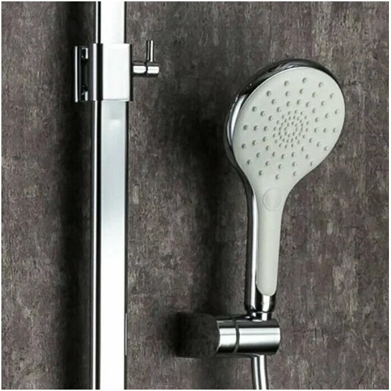 Душевая стойка с термостатом Gappo G2495-1, белый/хром, Цвет производителя: хром фото 4