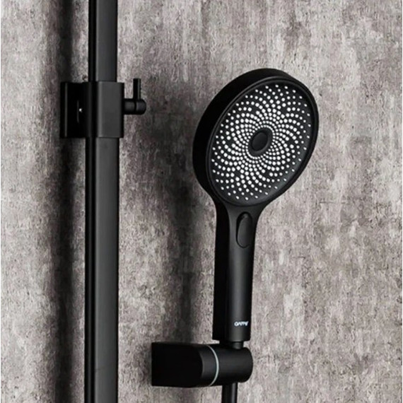 Душевая стойка с термостатом Gappo G2495-2, черный, Цвет производителя: чёрный фото 6