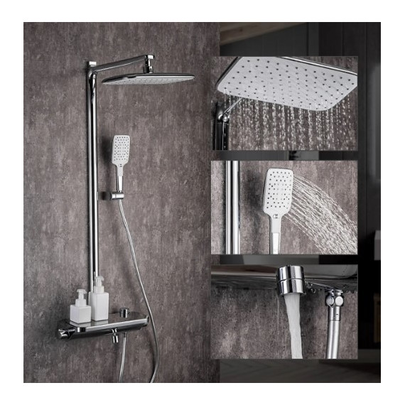 Душевая стойка с термостатом Gappo G2495-3 - 2 Душевая стойка с термостатом Gappo G2495-3 фото 2