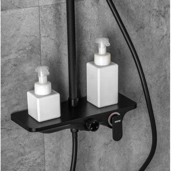 Душевая стойка Gappo G2495-5, черный - 5 Душевая стойка Gappo G2495-5, черный фото 5