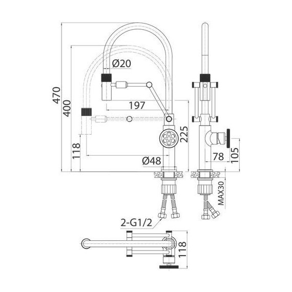 Смеситель для кухни Iddis Grange GRABLFLi05, чёрный матовый фото 8