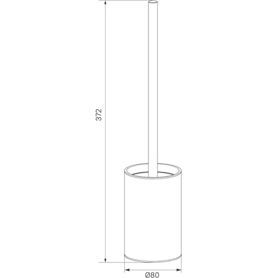 Ёршик для унитаза напольный Iddis Petite PETBLP0i47, цвет чёрный фото 3