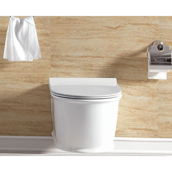 Унитаз подвесной безободковый SantiLine SL-5009 с крышкой микролифт фото 5