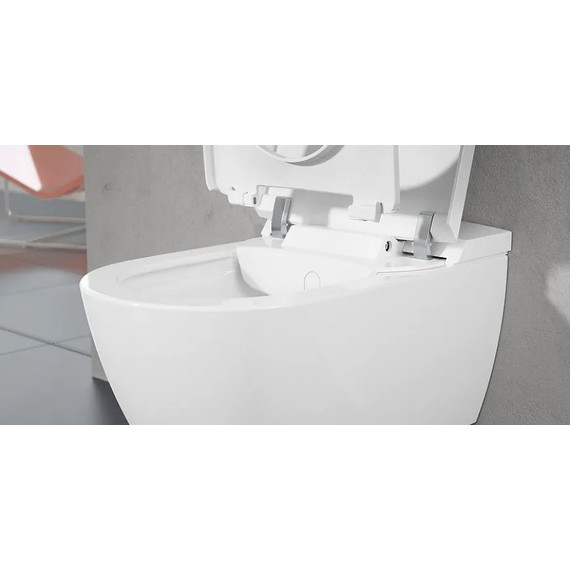 Унитаз-биде подвесной безободковый Villeroy&Boch ViClean-I 100 V0E100R1 с крышкой микролифт фото 6