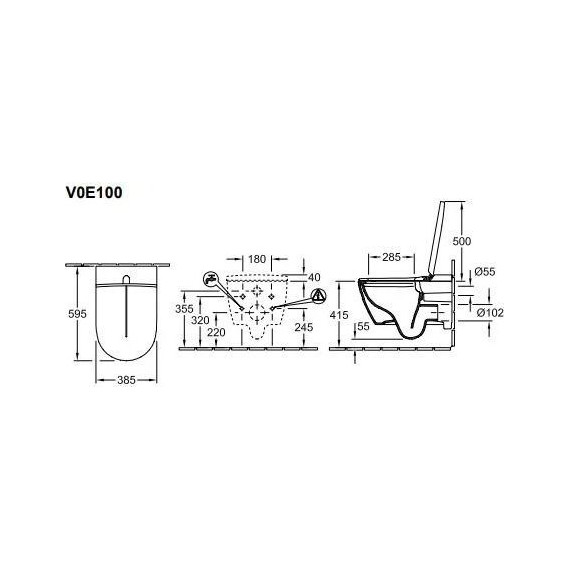 Унитаз-биде подвесной безободковый Villeroy&Boch ViClean-I 100 V0E100R1 с крышкой микролифт фото 7