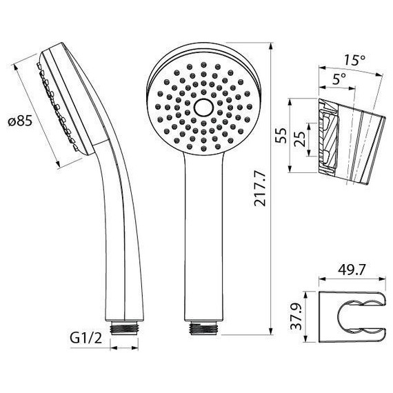 Душевой гарнитур Iddis Shower set 0011F00i16 - 3 Душевой гарнитур Iddis Shower set 0011F00i16 фото 3