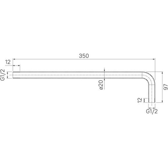 Кронштейн стеновой для верхнего душа Iddis 350 мм 001BB35i61, чёрный фото 4