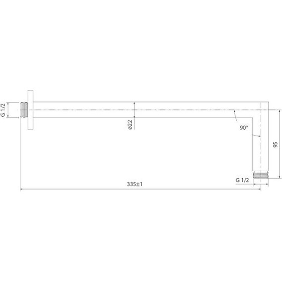 Кронштейн стеновой для верхнего душа Iddis 330 мм 001SB33i61 фото 4