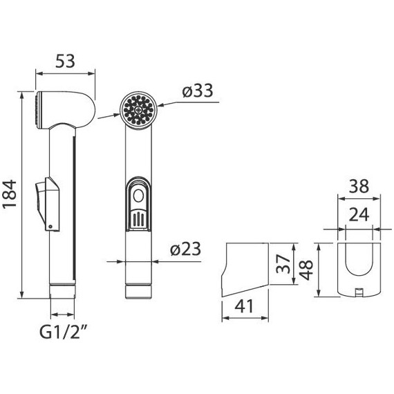 Гигиенический душ Iddis Bidet hand shower 010SB0Gi20 - 5 Гигиенический душ Iddis Bidet hand shower 010SB0Gi20 фото 5