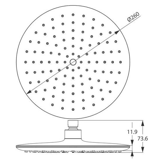 Верхний душ Iddis 260x260 мм 200SWRPi64 фото 5