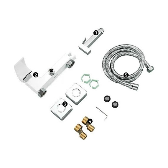 Набор для гигиенического душа Gappo G2007-8, белый/хром фото 8