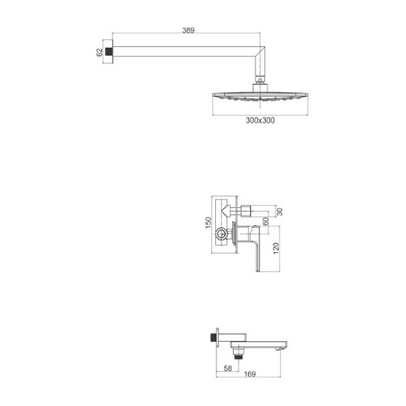 Душевая система для ванны Gappo G7117-6, черный - 11 Душевая система для ванны Gappo G7117-6, черный фото 11