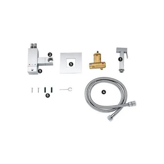 Набор для гигиенического душа с термостатом Gappo G7207-40 фото 9