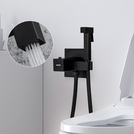 Набор для гигиенического душа с термостатом Gappo G7207-60, черный - 3 Набор для гигиенического душа с термостатом Gappo G7207-60, черный фото 3