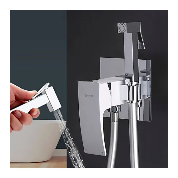 Набор для гигиенического душа Gappo Jacob G7207-8, белый/хром - 2 Набор для гигиенического душа Gappo Jacob G7207-8, белый/хром фото 2