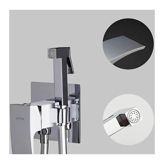 Набор для гигиенического душа Gappo Jacob G7207-8, белый/хром - 3 Набор для гигиенического душа Gappo Jacob G7207-8, белый/хром фото 3