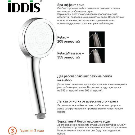 Ручной душ Iddis SpaHome SPA1F00i18 фото 6